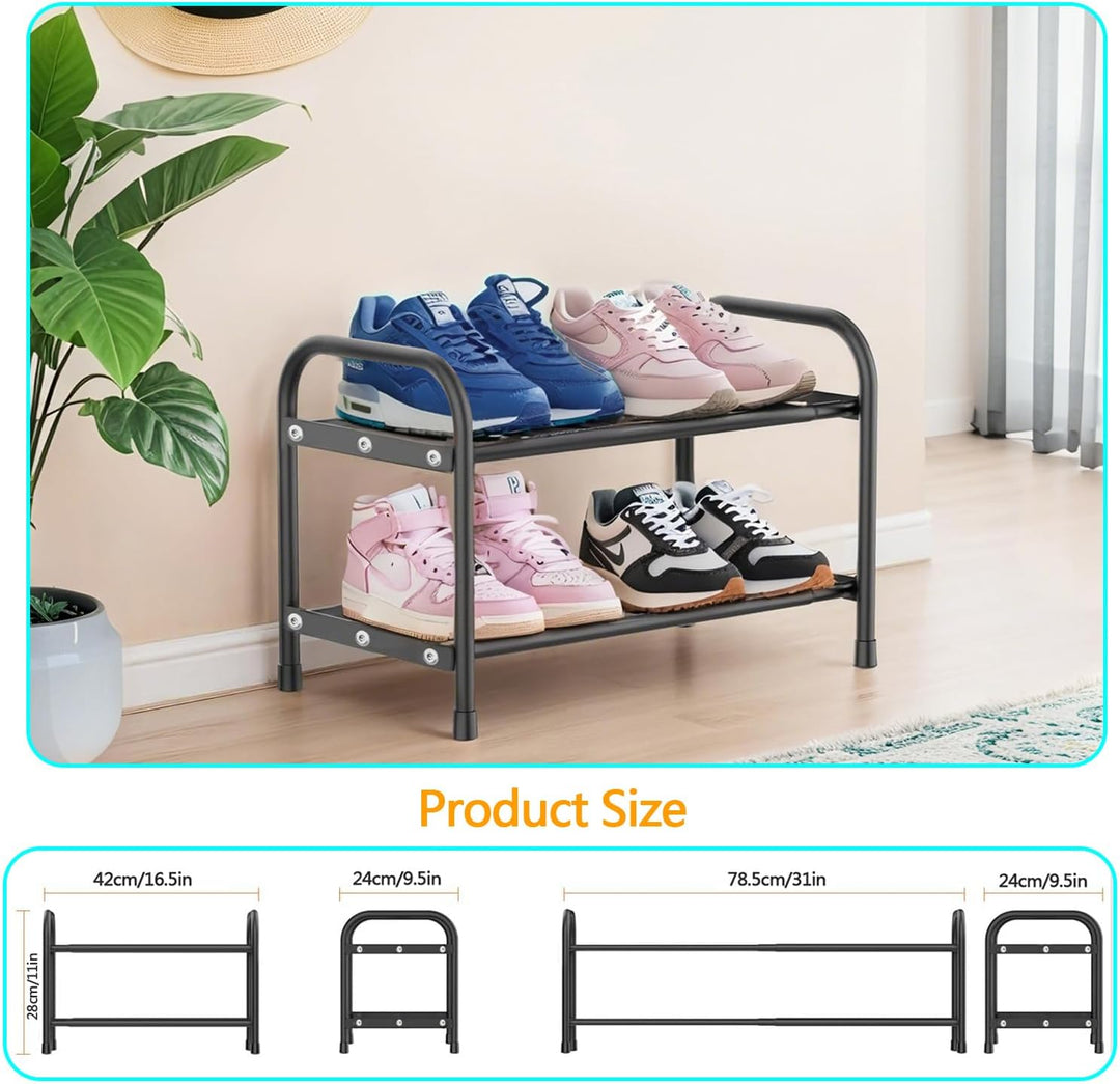 Schuhregal Schmal Ausziehbar Platzsparend Schuhregal Adjustable Expandable Klein Metall Schuhschrank