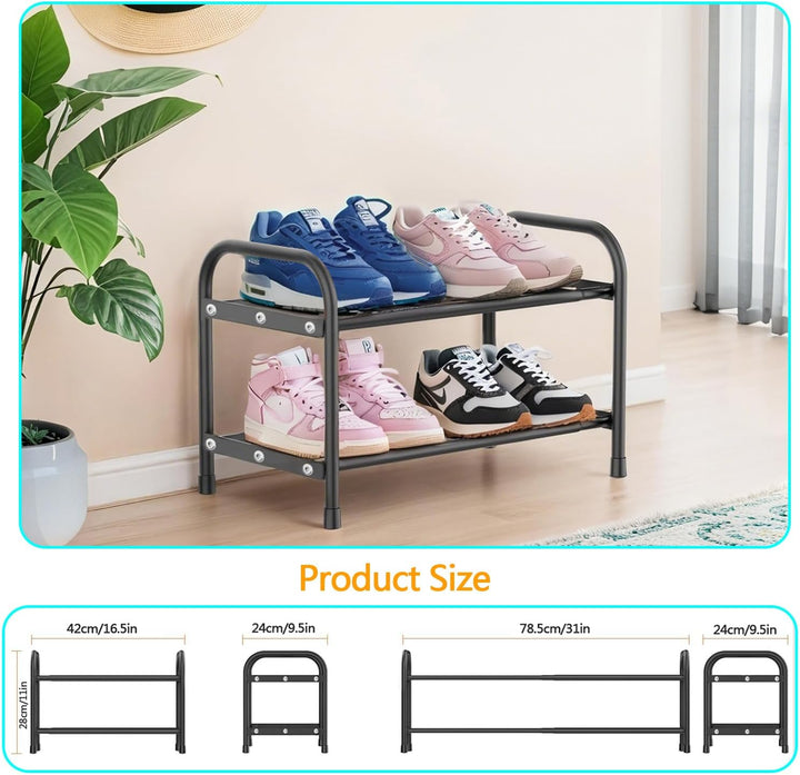 Schuhregal Schmal Ausziehbar Platzsparend Schuhregal Adjustable Expandable Klein Metall Schuhschrank