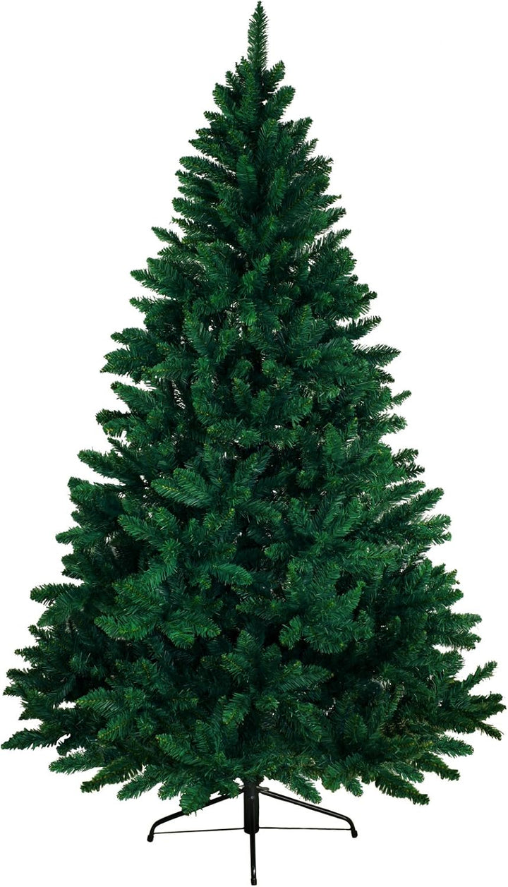 BB Sport Christbaum Weihnachtsbaum 210 cm Dunkelgrün PVC Tannenbaum Künstlich Standfuss Klappsystem