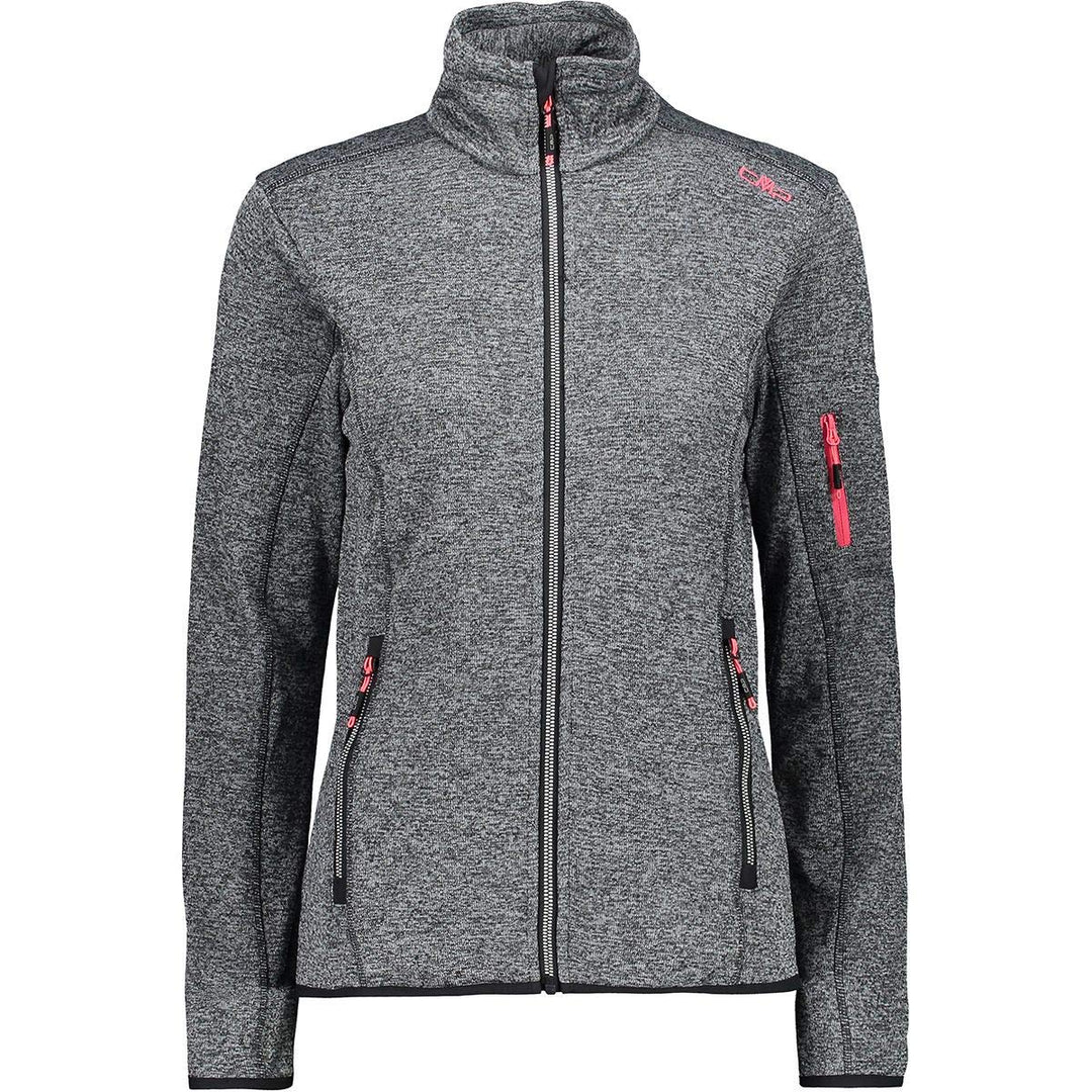 CMP Damen Knitted Mesh Jacke Fleecejacke Fleecepullover D34 Glacier-cemento, D34 Glacier-cemento