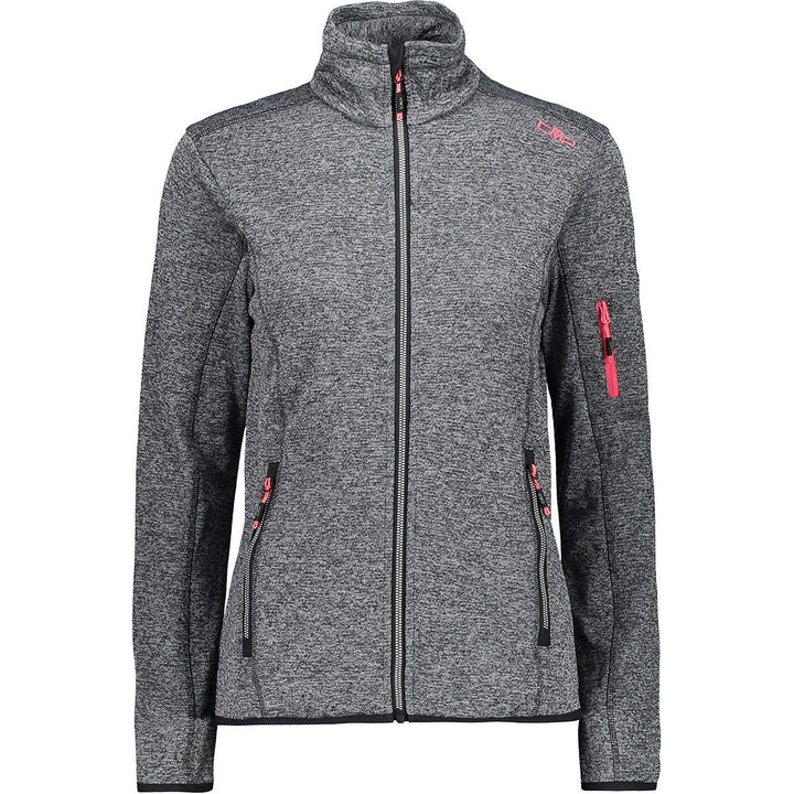 CMP Damen Knitted Mesh Jacke Fleecejacke Fleecepullover D34 Glacier-cemento, D34 Glacier-cemento