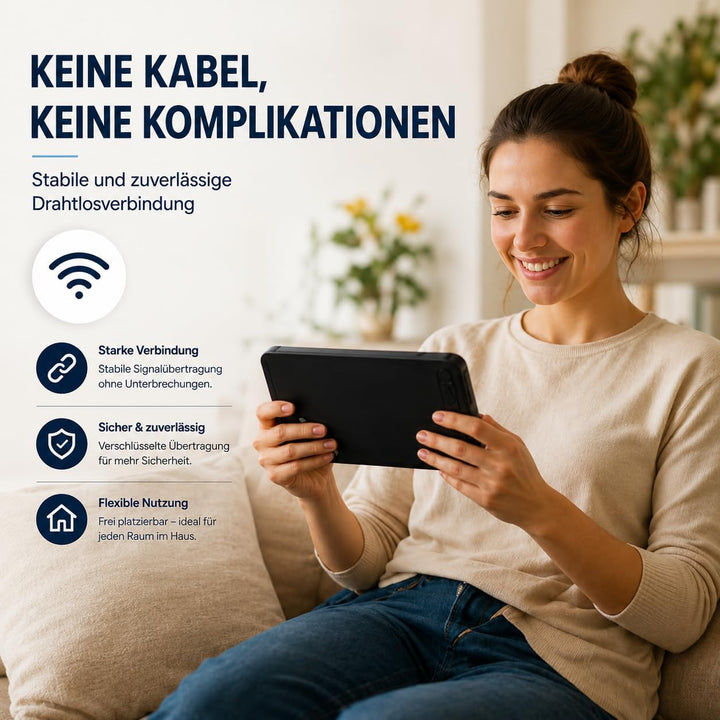TKMARS Türklingel mit Kamera Kabellos 120° Weitwinkel Klingel mit Kamera und Monitor 2.4G Video Türk