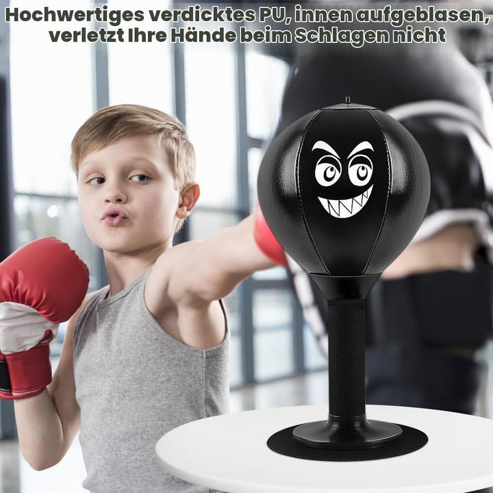 Punchingball Tisch mit Saugnapf, Strapazierfähiger Ball Rage Bag Desktop Punching Bag Mini Boxsack f