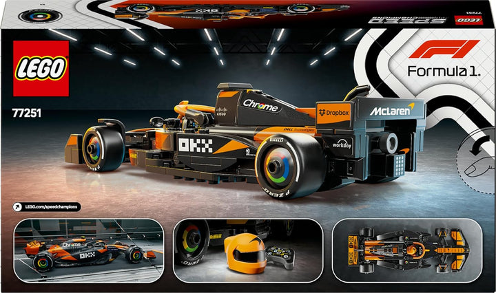 LEGO Speed Champions McLaren F1 Team MCL38 Rennauto - Spielzeug mit Formel 1 Minifigur zum Sammeln -