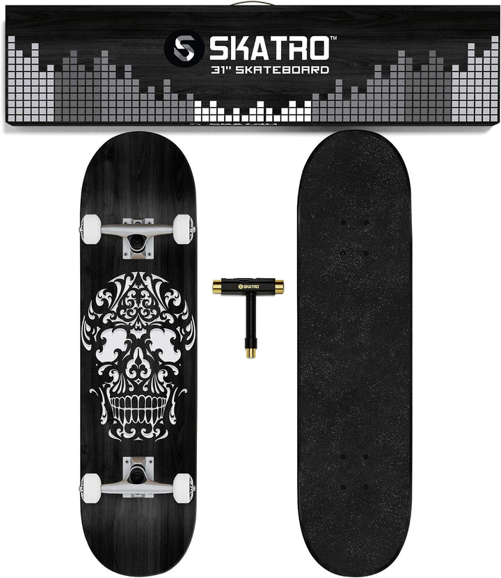 SKATRO - Pro Skateboard, 78,7 cm, komplettes Skateboard, Alter: Erwachsene, Jungen, Mädchen, Anfänge