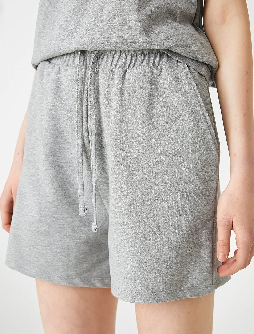 Koton Damen Elastic Waist Pocket Shorts M Light Grey (Krm), M Light Grey (Krm)