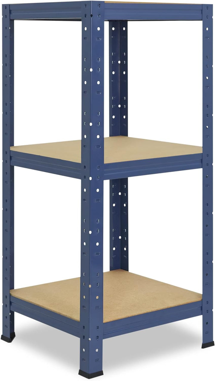 shelfplaza® 100x40x40cm Home Schwerlastregal blau/Metallregal mit 3 Böden/Kellerregal Metall, Garage
