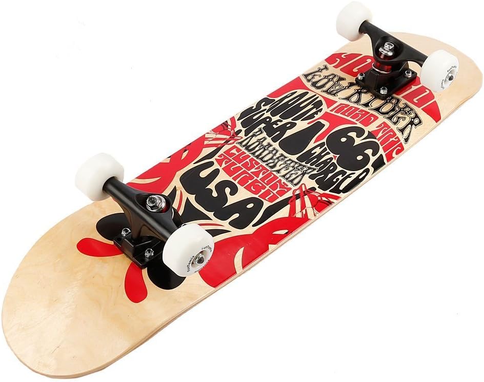 FunTomia Skateboard mit Mach1 Kugellager Rollenhärte 100A und 100% 7-lagigem Ahornholz Skate Board m