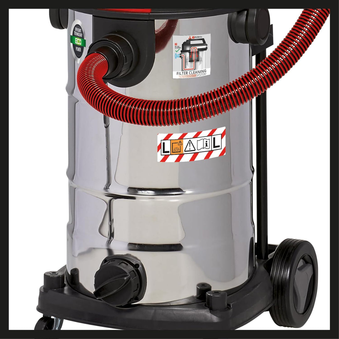 Einhell Nass-Trockensauger TE-VC 2340 SACL (1.500 W, 225 mbar, 9m Aktionsradius, HEPA-Faltenfilter i