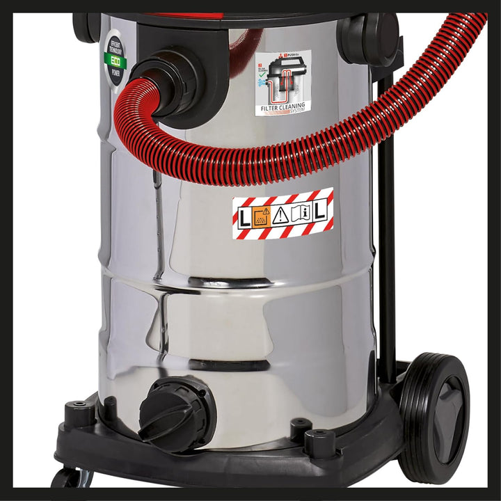 Einhell Nass-Trockensauger TE-VC 2340 SACL (1.500 W, 225 mbar, 9m Aktionsradius, HEPA-Faltenfilter i