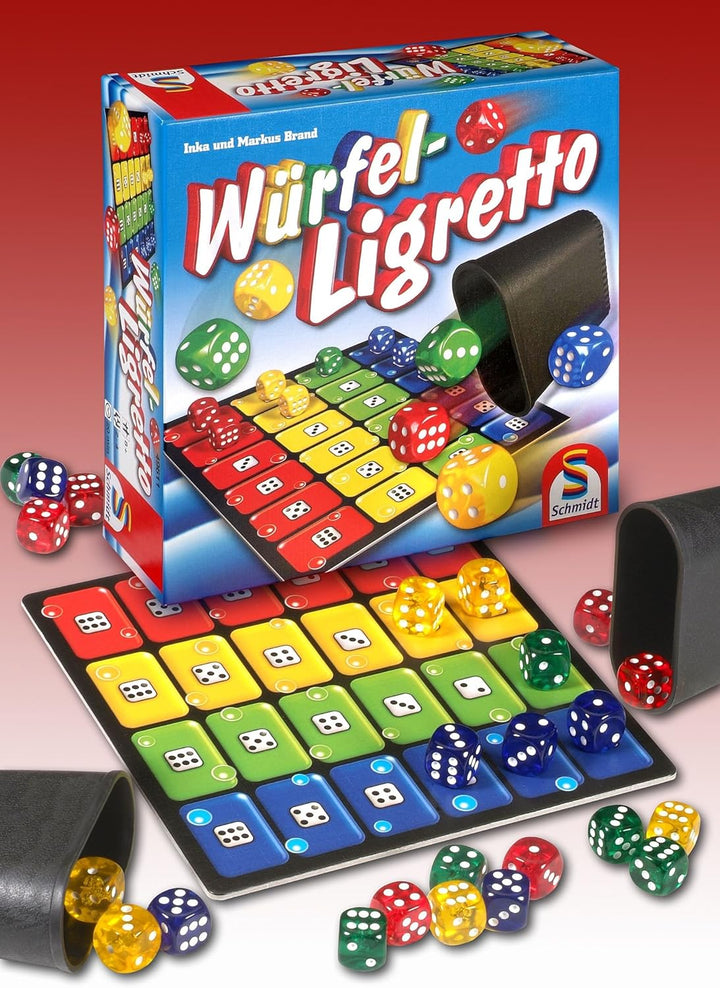 Schmidt Spiele 49611 Würfel Ligretto, Würfelspiel & 01201 - Ligretto grün, Kartenspiel Bundle mit Li