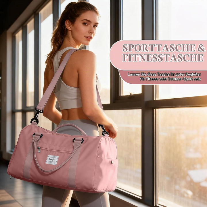 Sport Duffel Bag Damen Herren Sporttasche mit Schuhfach &amp; Nassfach Reisetasche Handgepäck Tasche Spo