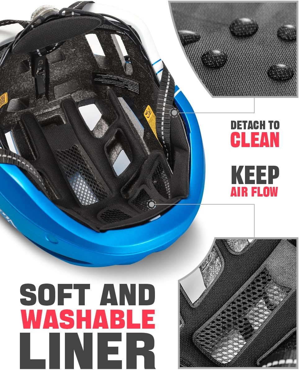 VICTGOAL Fahrradhelm mit Visier Mountainbike Helm mit magnetischem Brille Abnehmbarer Visier, Rennra