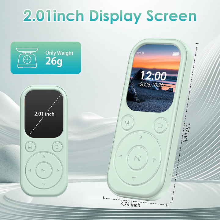 64 GB MP3-Player mit Bluetooth 5.3, tragbarer Musik-Player mit HiFi-Klangqualität und FM-Radio, 300