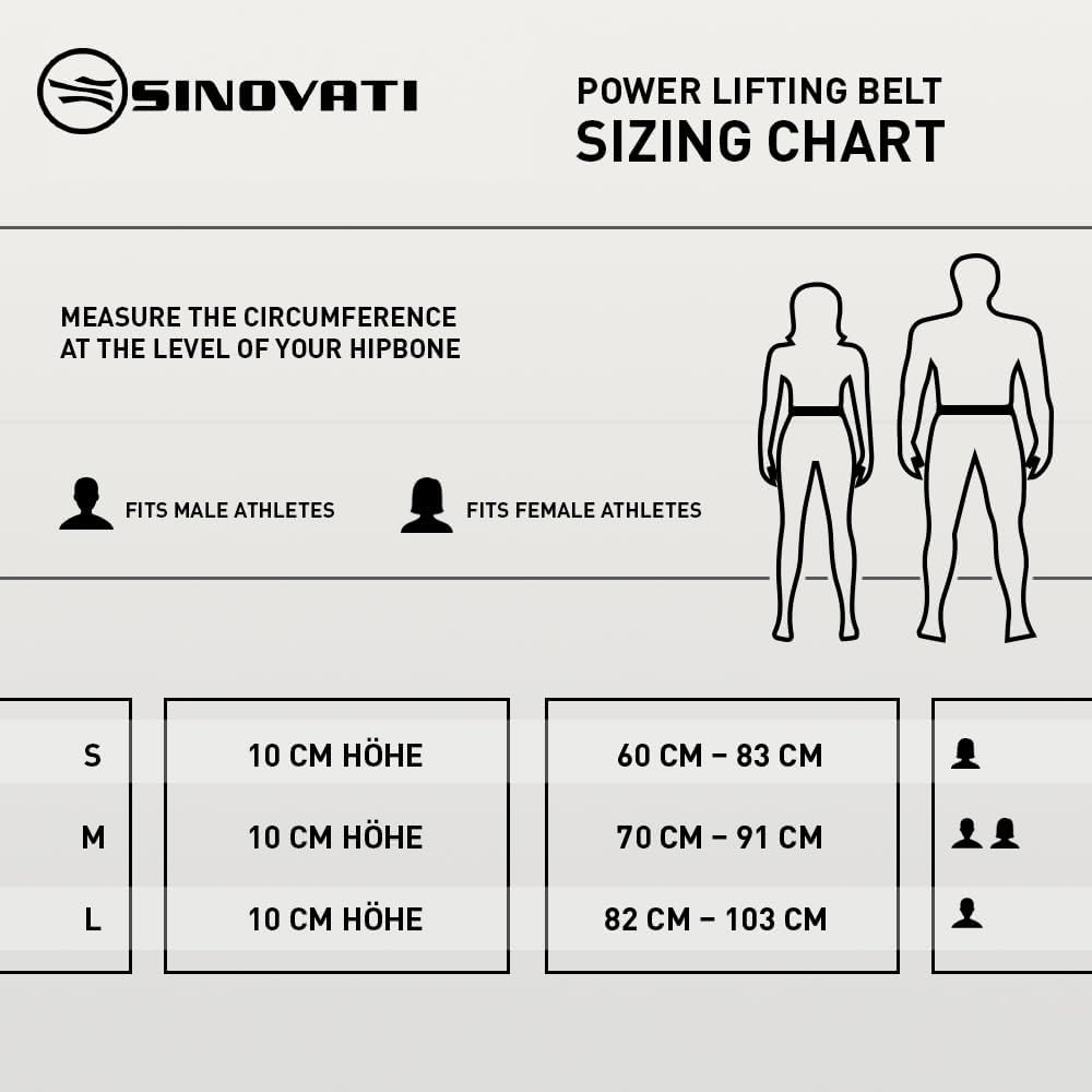 SINOVATI Premium Gewichthebergürtel KDK Gürtel aus Rindsleder mit Schnalle, Weightlifting Lever Belt