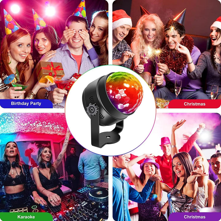 Auton 2 Packungen Discokugel 360° drehbares LED-Discolicht mit Musikaktivierung und Fernbedienung 3