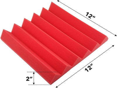 JBER Akustikplatten Studio Schaumstoffkeile Feuerfest Schalldicht Gepolstert Wandplatten 5,1 x 30,5