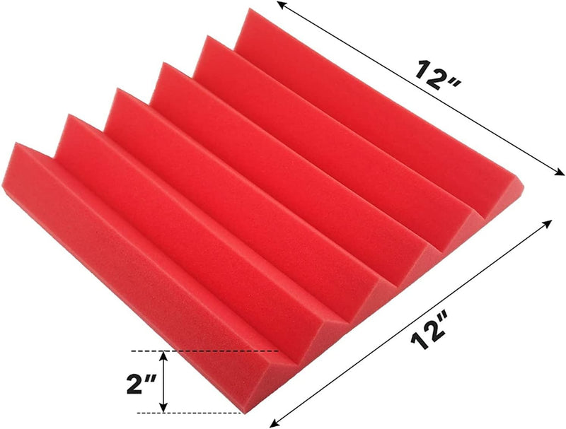 JBER Akustikplatten Studio Schaumstoffkeile Feuerfest Schalldicht Gepolstert Wandplatten 5,1 x 30,5