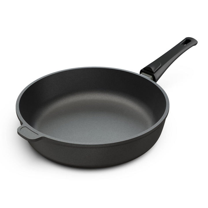 Hoffmann Aluguss Bratpfanne 28 cm Induktion Hoher Rand 7 cm Innenhöhe I Pfanne Induktionsherd I Schm