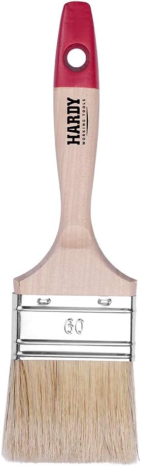 HARDY WORKING TOOLS Flachpinsel-Set 6-teilig, 6 Stück – 60 mm Breite, Malerpinsel Set mit Holzgriff,