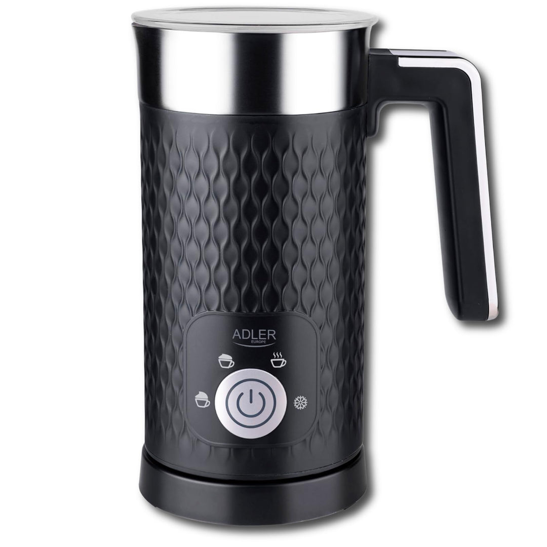 ADLER - Elektrischer Milchaufschäumer und Milchheizer - 2in1-4 Funktionen: Cappuccino, Latte, Erwärm