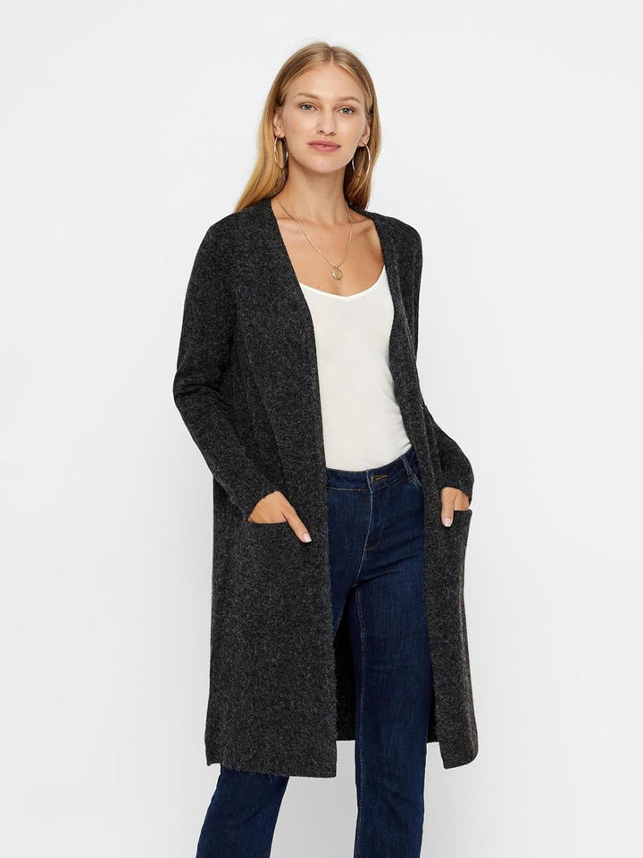 VERO MODA Female Strickjacke VMDOFFY Strickjacke, Black/Detail:melange