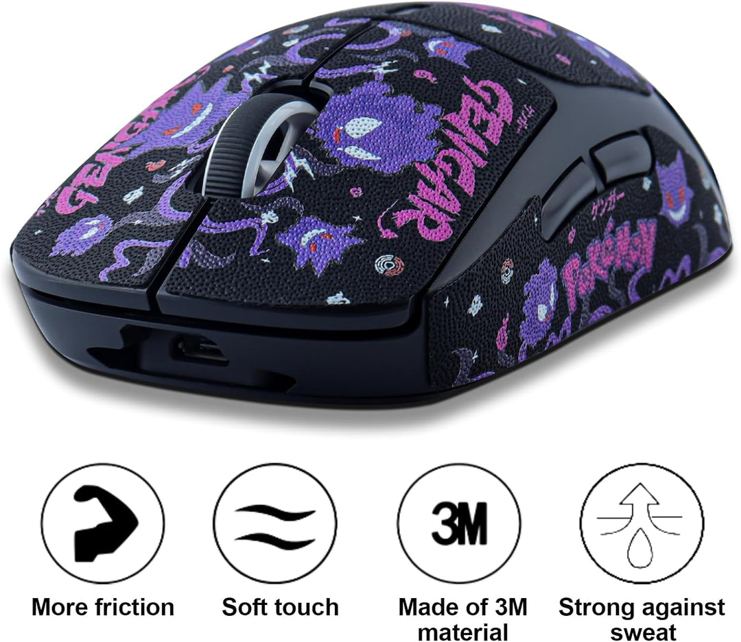 Hyekic Mouse Grip Tape Fit for Logitech G PRO X Superlight, 6 Pieces, Anti-Slip Gaming Mouse Skins,
