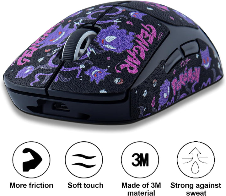 Hyekic Mouse Grip Tape Fit for Logitech G PRO X Superlight, 6 Pieces, Anti-Slip Gaming Mouse Skins,