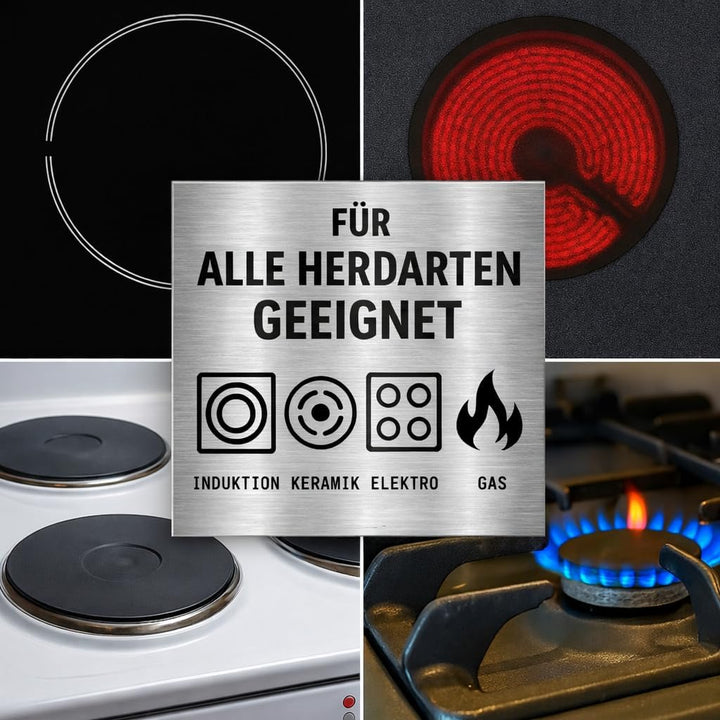 ⌀30 cm Wok Pfanne aus Edelstahl, unbeschichtet & langlebig, 3-lagiges Material für optimale Wärmever