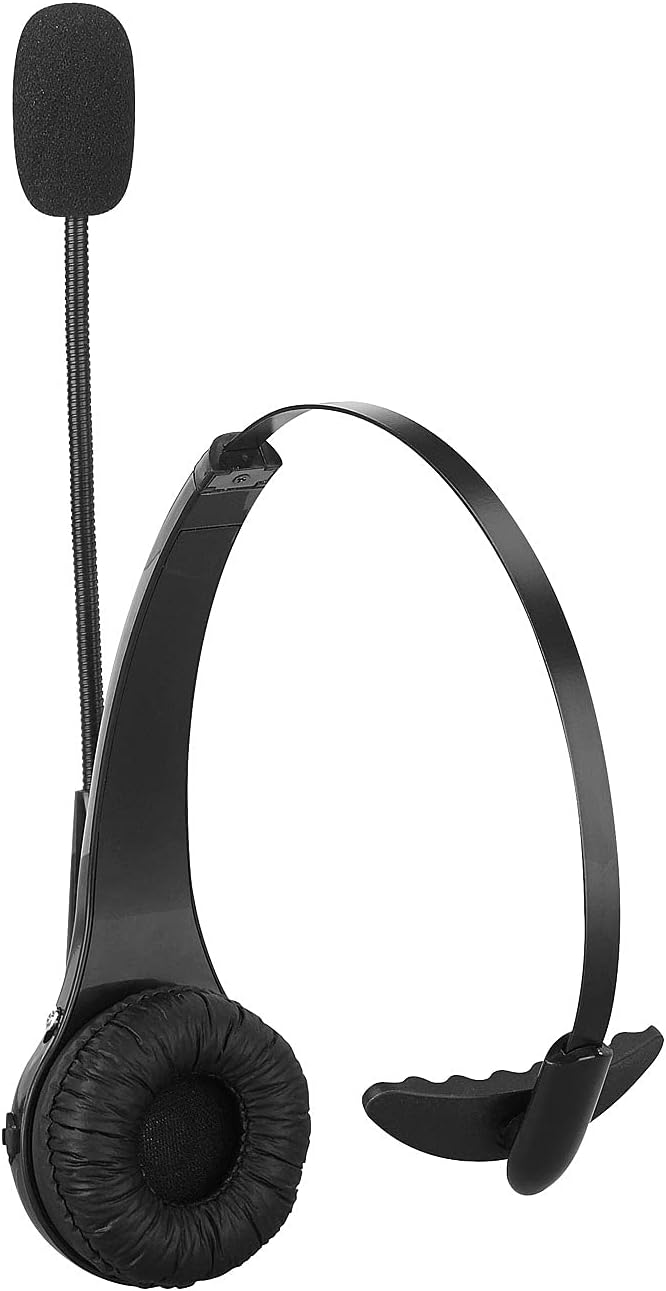 Callstel Headset mit Schwanenhals: 2er Pack Profi-Mono-Headset mit Bluetooth, Geräuschunterdrückung