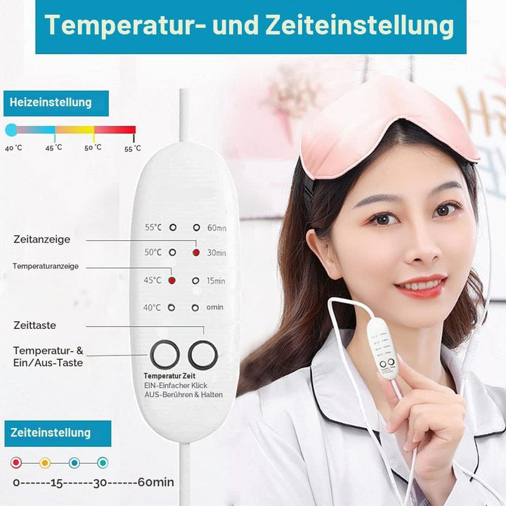 Beheizbare Augenmaske für trockene Augen, PJYU Wärmende Augenmaske Elektrische Maske zur Behandlung