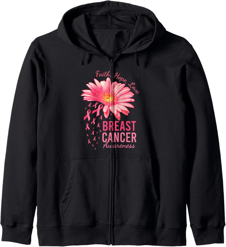 Frauen Brustkrebs Bewusstsein Glaube Hoffnung Liebe Rosa Ban Kapuzenjacke