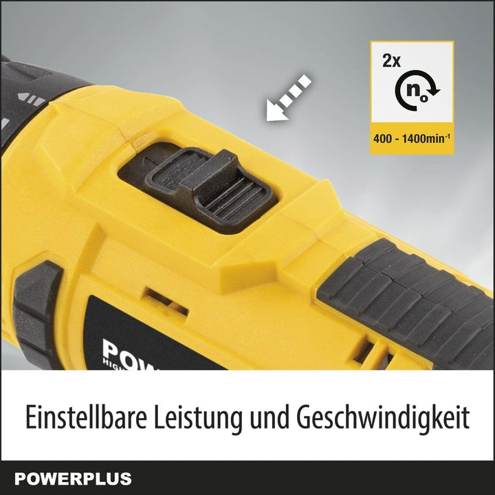 Powerplus Akku Schrauber & Bohrer POWX00435 - Akku-Schraubendreher und Akkubohrer, 20 V, inkl. 2 x 1