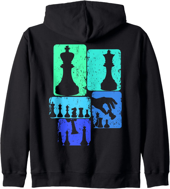 Schach Schachspieler Kinder Jungen Herren Kapuzenjacke