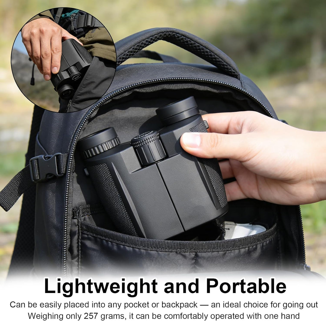 Fernglas Klein, 12 × 25 Fernglas Erwachsene Faltbar Binoculars Feldstecher Ferngläser mit Tragetasch