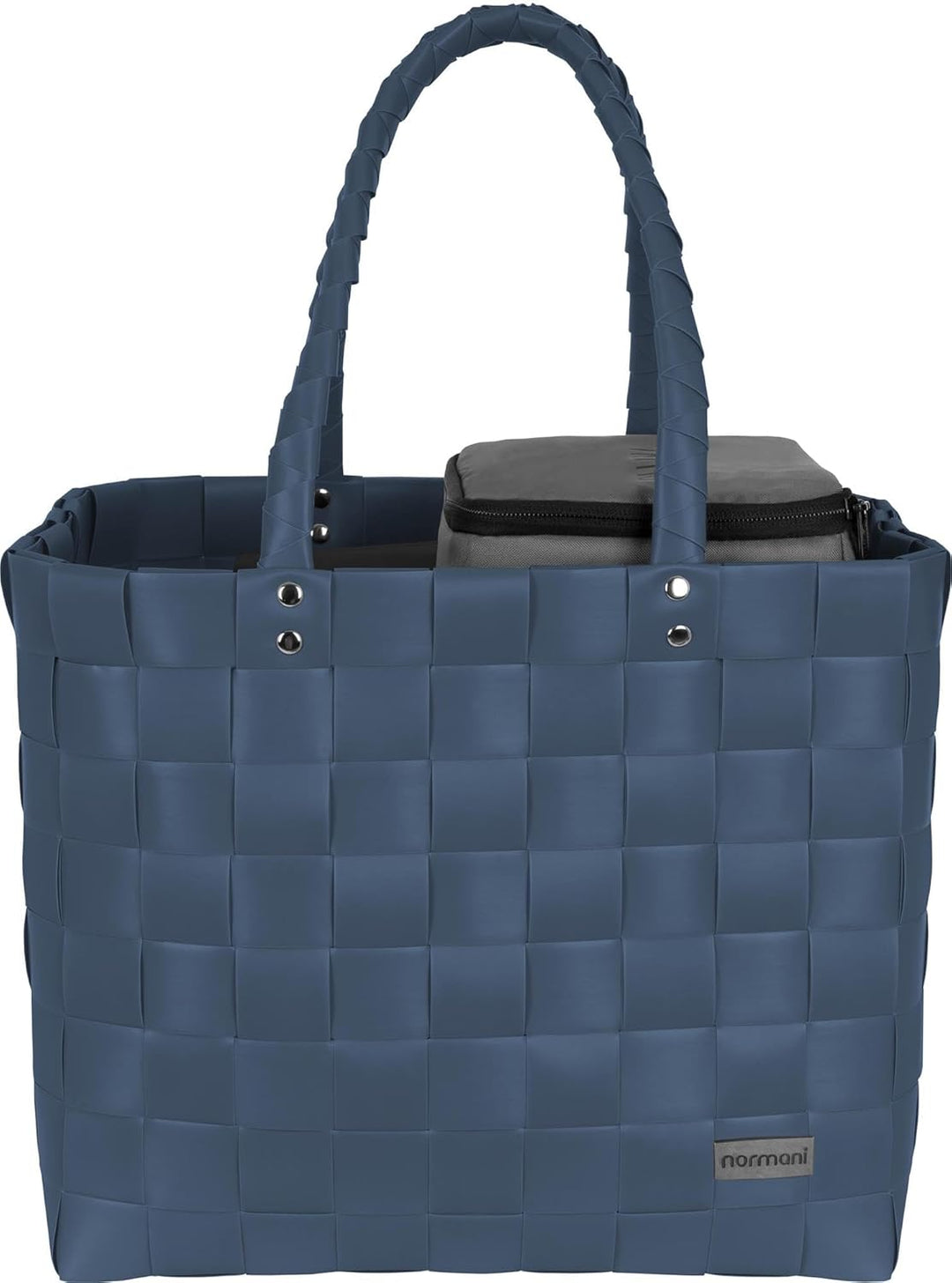 normani Einkaufskorb Einkaufstasche mit Flechtkorb 20 Liter Volumen - Picknicktasche Tasche mit Kühl