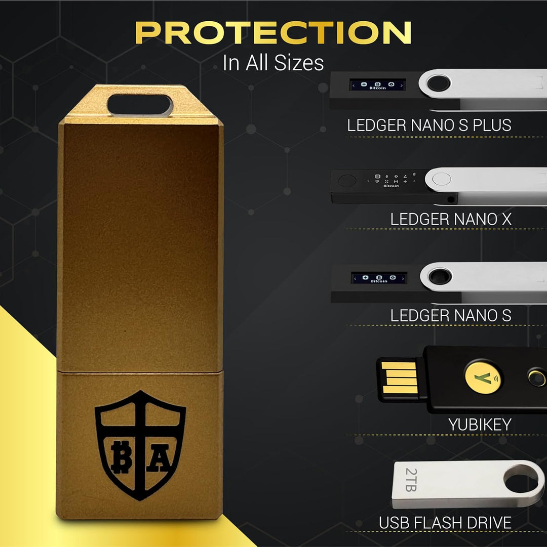 Case - Schutzhülle für Ledger Nano X, S, S Plus | Wasser-, Feuer- und Stossfeste Hardware Kryptowähr