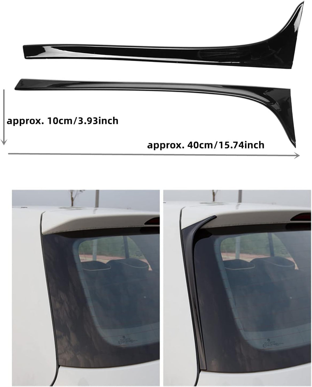 Auto-Heckspoiler-Seitenheckflügel-Aufkleber Heckspoilerlippe oder Dachspoiler-Aufkleberleiste mit Ko
