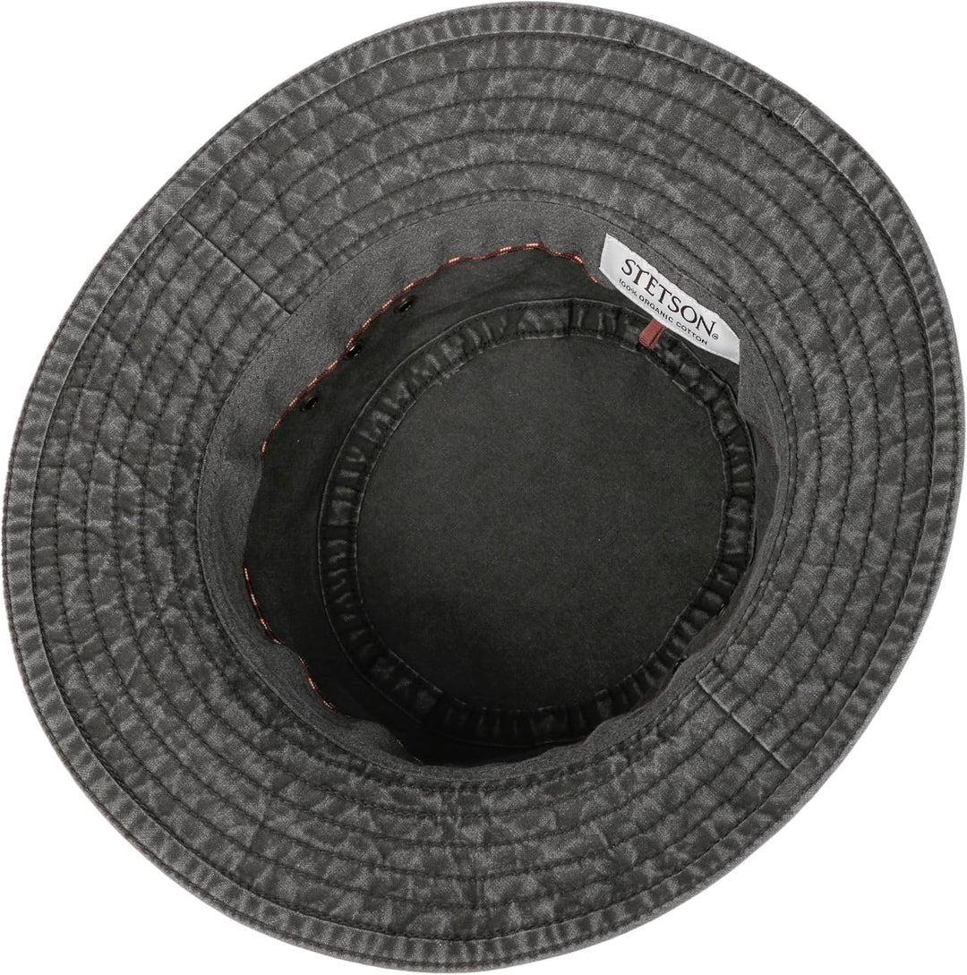Stetson Reston Freizeithut Damen Herren Schlapphut Bio-Baumwolle Packable Baumwollhut 40-facher UV-S