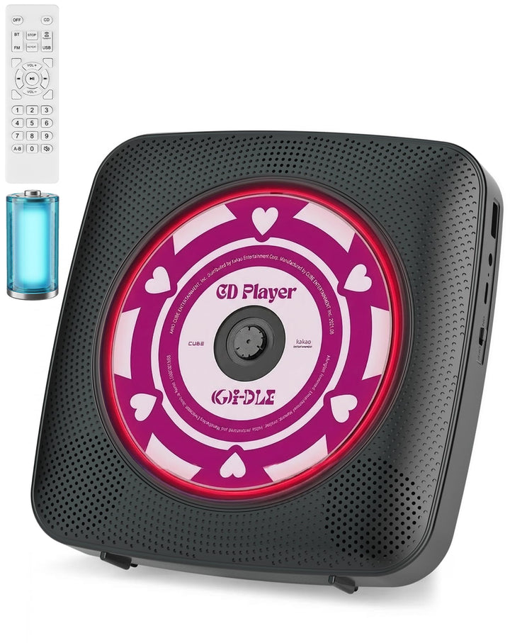 CD Player Tragbar Bluetooth Radio mit CD-Player mit Lautsprecher Unterstützung USB & AUX-Wiedergabe
