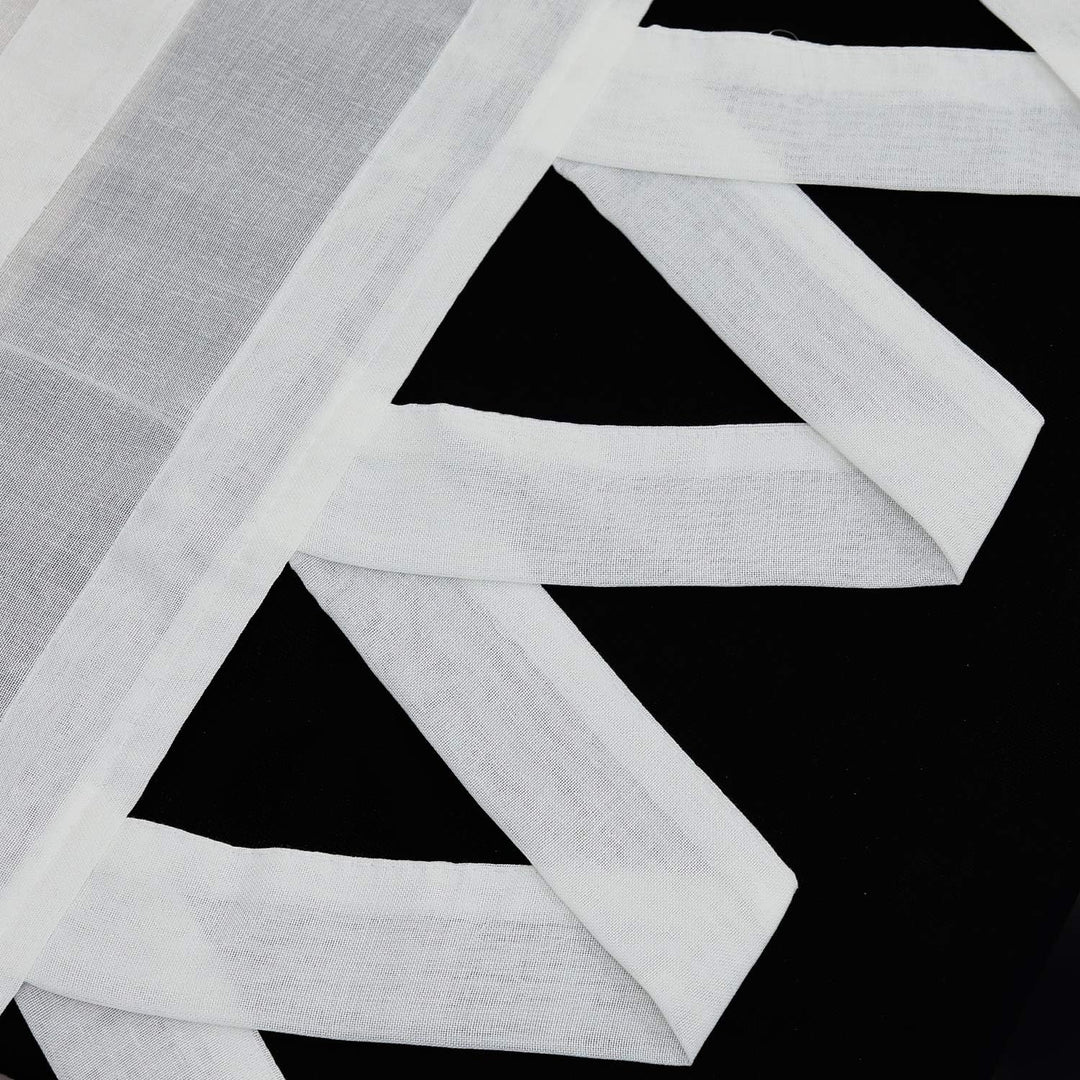 Joyswahl halbtransparentes Raffrollo mit Leinenoptik Schals Raffrollo mit V-Schlaufen »Tilla« Fenste