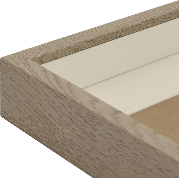 BD ART 28x28 Bilderrahmen 3D zum Befüllen Objektrahmen Rahmen für Objekte mit plexiglas/Eiche Trüffe
