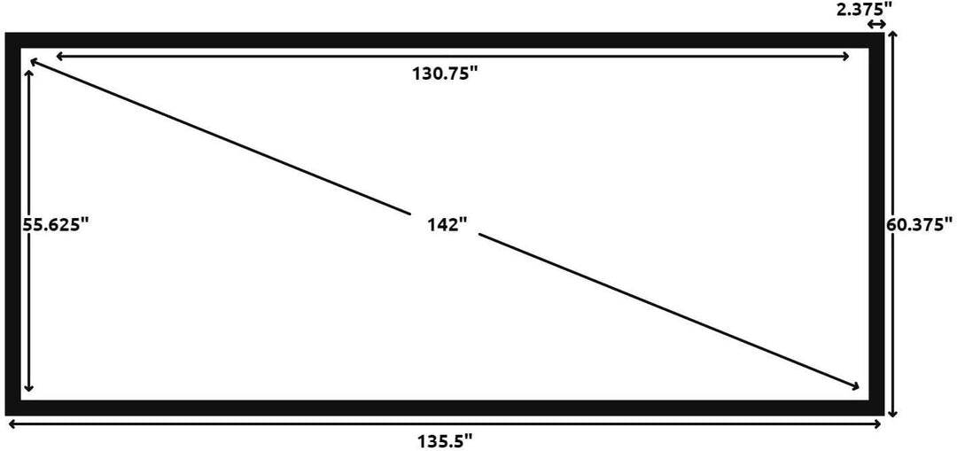 Silver Ticket Products STR Series STR-235138 Heimkino-Projektionsleinwand mit festem Rahmen, 4K/8K U