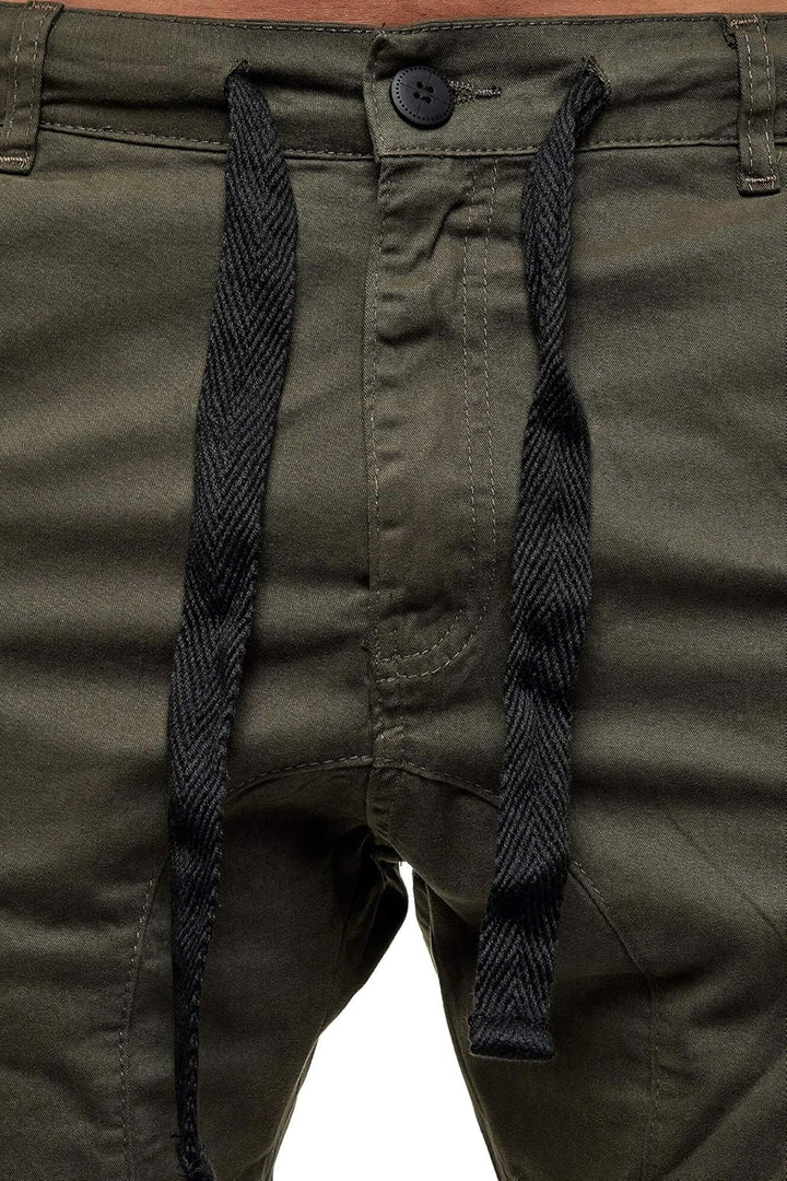 Tazzio Cargohose Herren Cargo Hose Jogger Chino Regular Fit Jeans 18525 30 Khaki, 30 Khaki