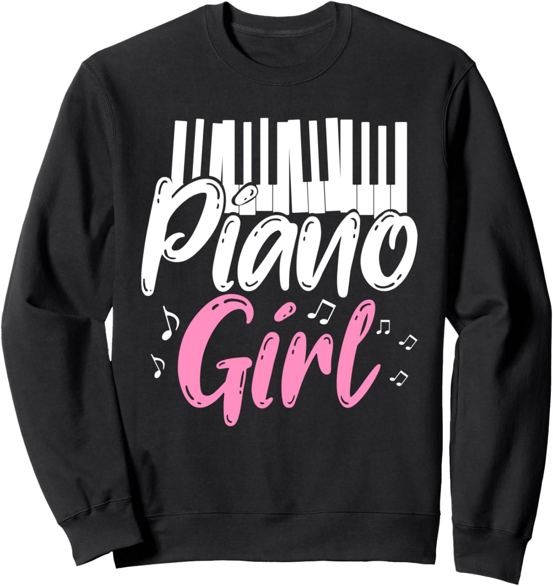 Pianist Mädchen Klavierspieler Keyboard Musik Klavier Sweatshirt