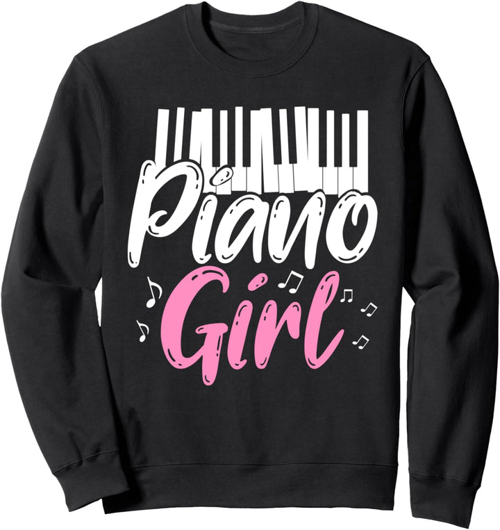 Pianist Mädchen Klavierspieler Keyboard Musik Klavier Sweatshirt