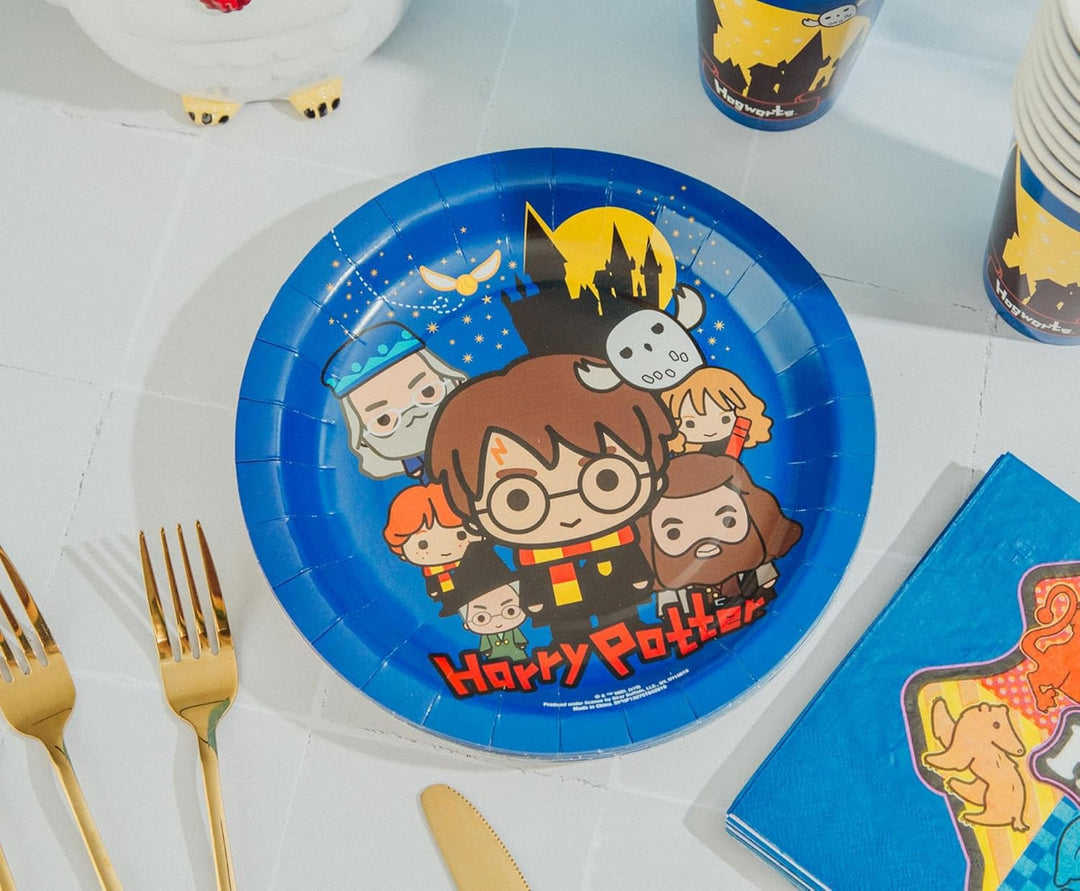 Silver Buffalo Harry Potter Animiertes Chibi Geschirr Pappteller Tassen Servietten Party Pack Set 60