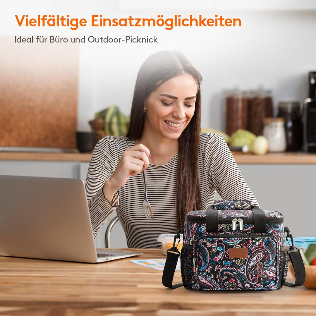 Lifewit Kleine Kühltasche, 8,5,Isolierte Lunchbag,Faltbare Lunch-Tasche, tragbare Brotdose für Herre