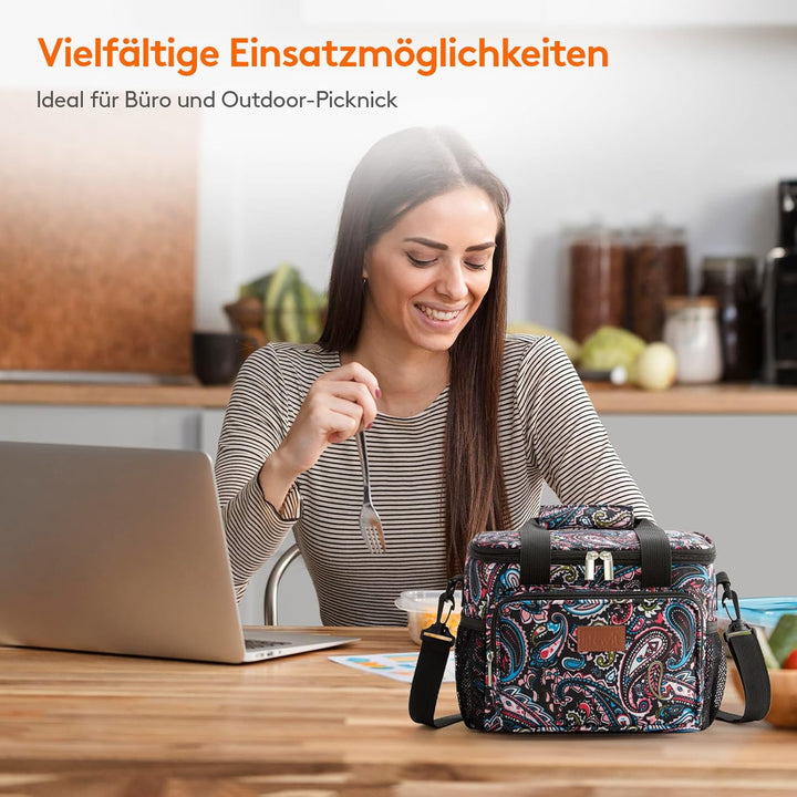 Lifewit Kleine Kühltasche, 8,5,Isolierte Lunchbag,Faltbare Lunch-Tasche, tragbare Brotdose für Herre