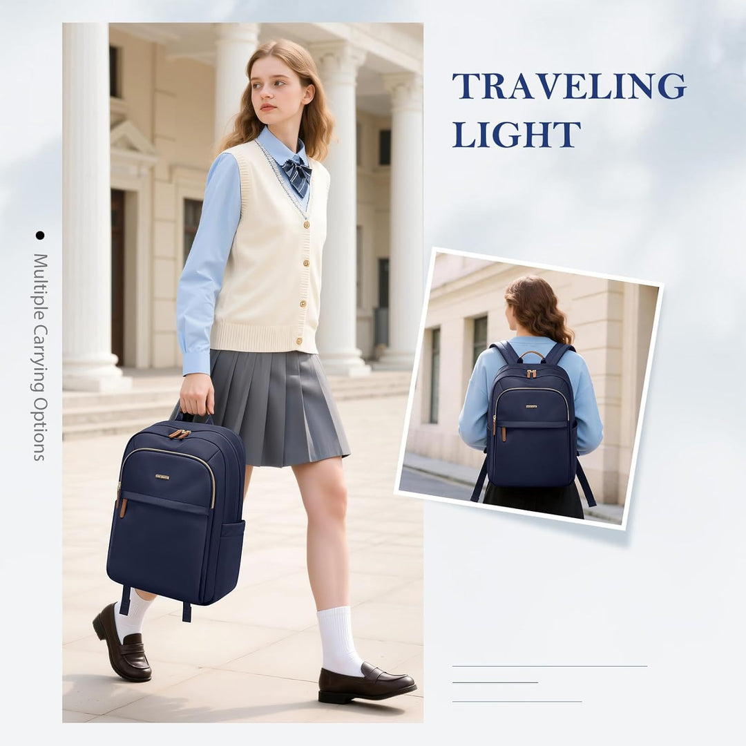 Rucksack Damen für Schule, Laptop Rucksack 16 Zoll, Gross Schultasche Arbeitstasche Lehrertasche Bac